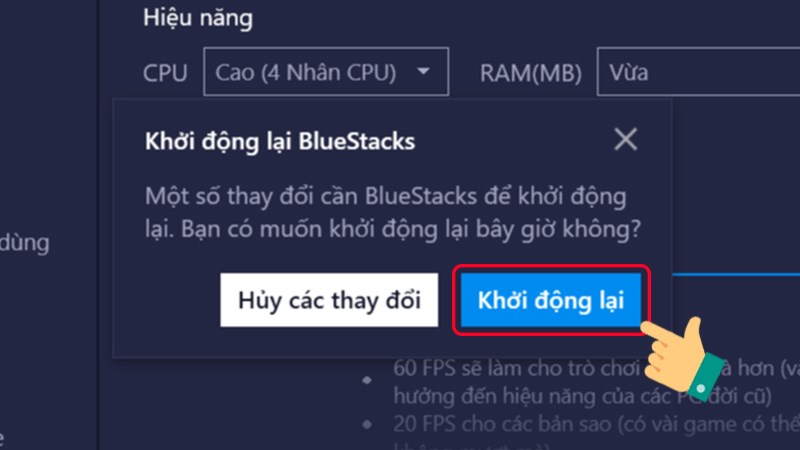 Tối đa hóa ram cho BlueStacks 3