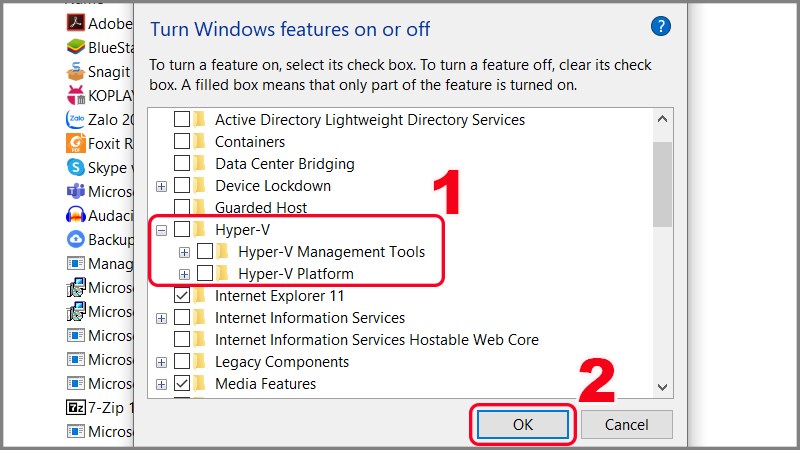 Vô hiệu hóa hyper-v và các ứng dụng máy ảo khác 5
