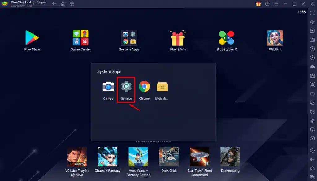 Tắt thông báo ứng dụng trên BlueStacks Bước 2