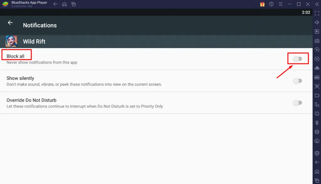 Tắt thông báo ứng dụng trên BlueStacks Bước 6